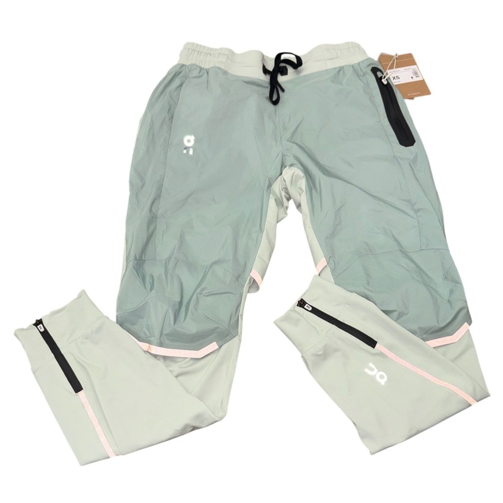 NWT On Running Pants Womens XS Sea Surf Green Athletic Joggers Ankle Zip